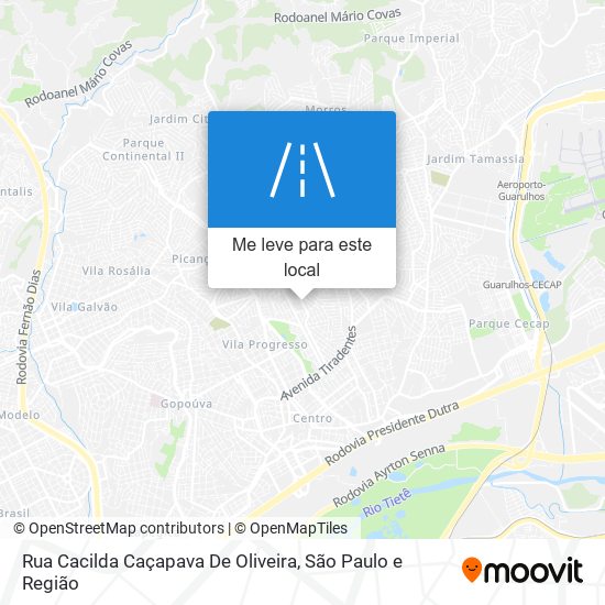 Rua Cacilda Caçapava De Oliveira mapa