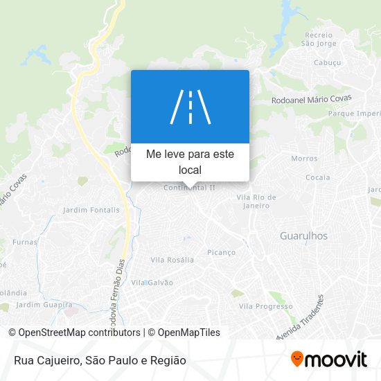Rua Cajueiro mapa