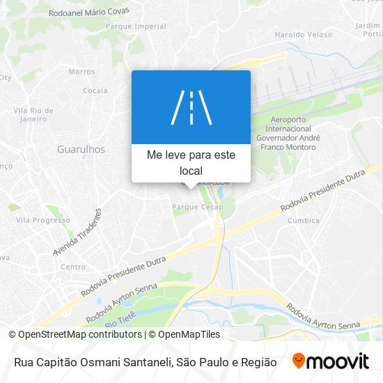 Rua Capitão Osmani Santaneli mapa