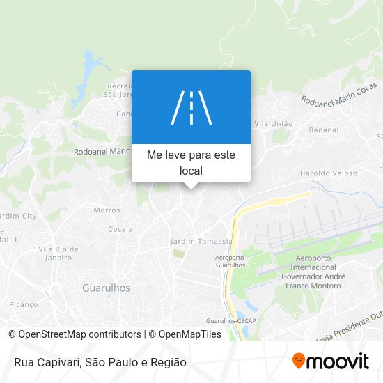 Rua Capivari mapa