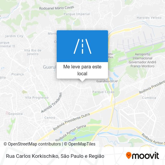 Rua Carlos Korkischiko mapa