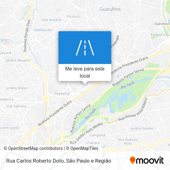 Rua Carlos Roberto Doto mapa