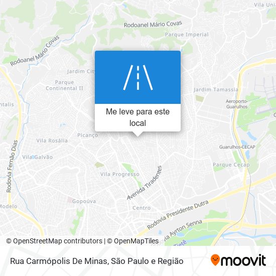 Rua Carmópolis De Minas mapa