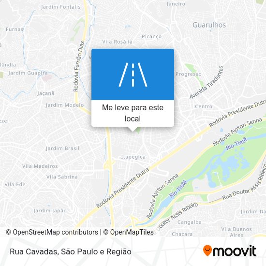 Rua Cavadas mapa
