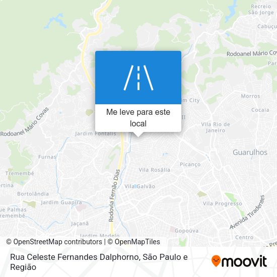 Rua Celeste Fernandes Dalphorno mapa