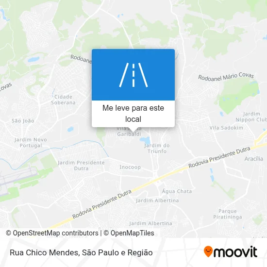 Rua Chico Mendes mapa