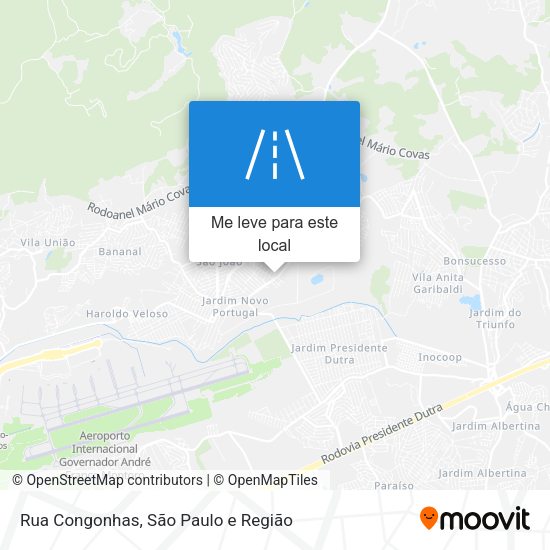 Rua Congonhas mapa