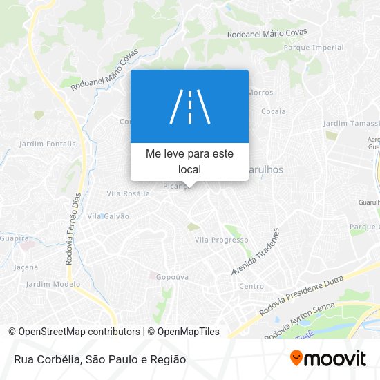 Rua Corbélia mapa