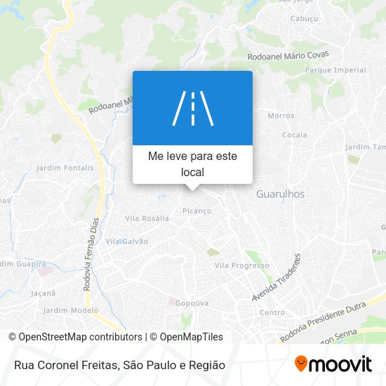 Rua Coronel Freitas mapa