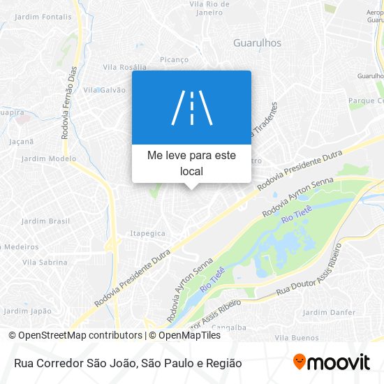 Rua Corredor São João mapa