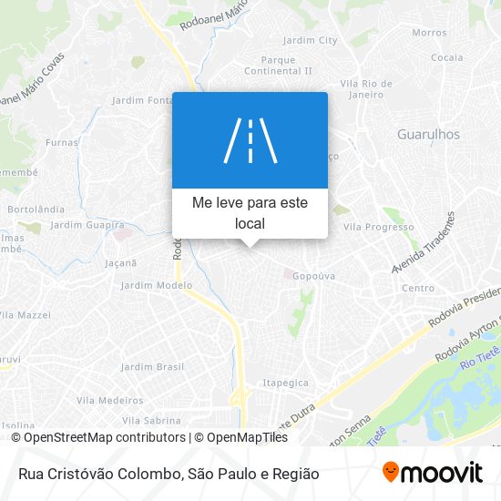 Rua Cristóvão Colombo mapa