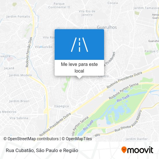Rua Cubatão mapa
