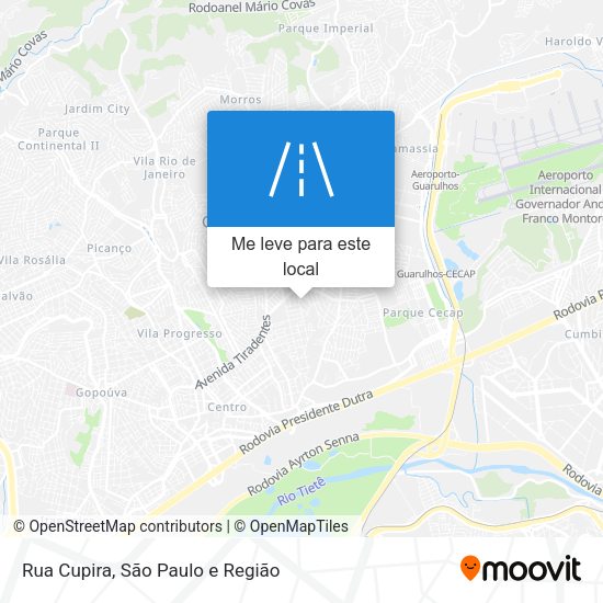 Rua Cupira mapa