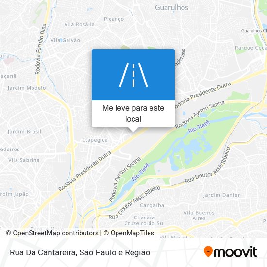 Rua Da Cantareira mapa