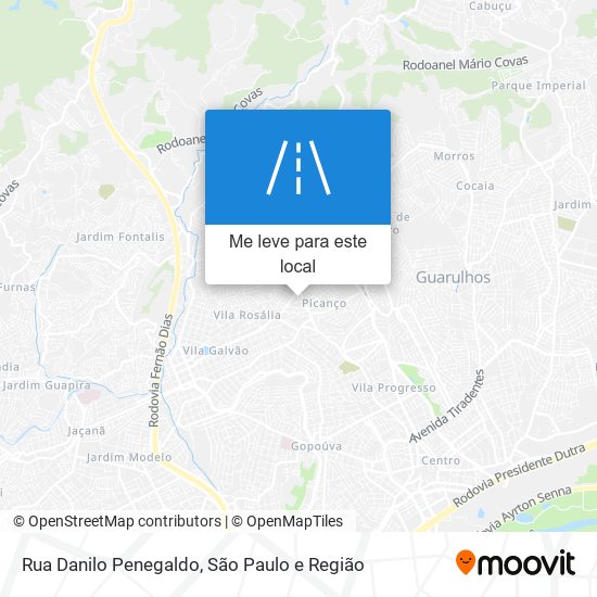 Rua Danilo Penegaldo mapa