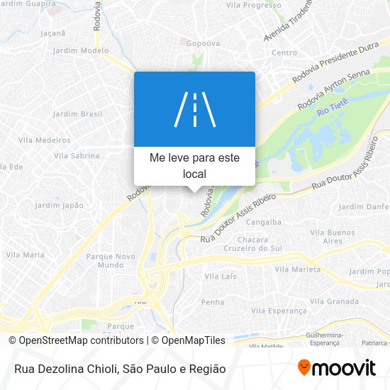 Rua Dezolina Chioli mapa
