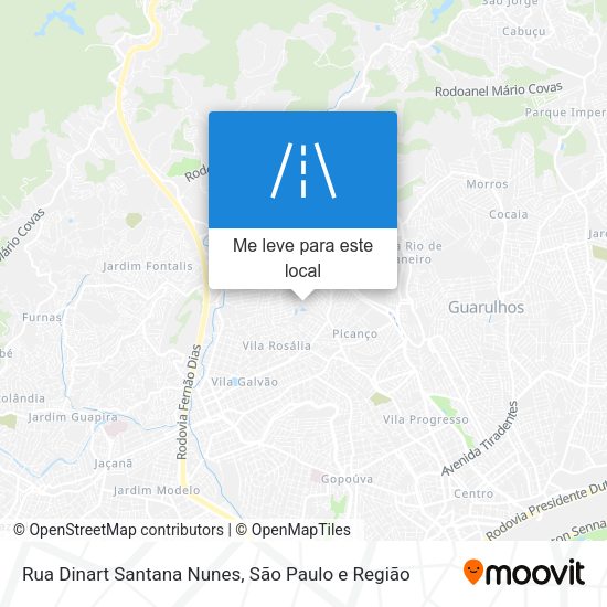 Rua Dinart Santana Nunes mapa