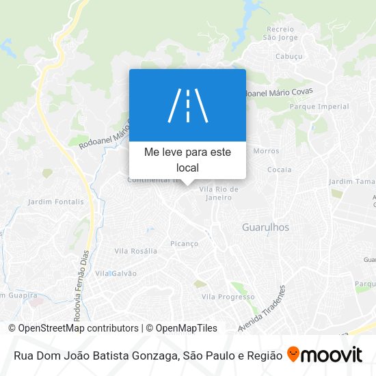 Rua Dom João Batista Gonzaga mapa
