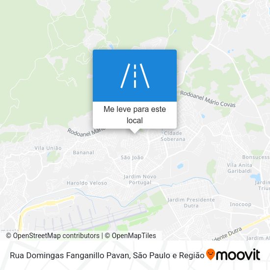 Rua Domingas Fanganillo Pavan mapa