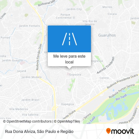 Rua Dona Alviza mapa