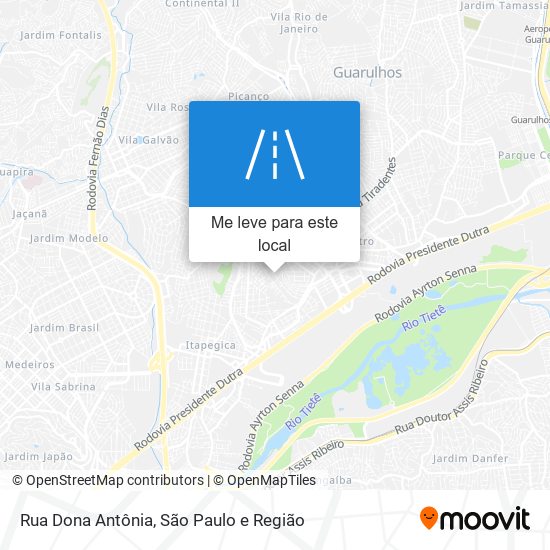 Rua Dona Antônia mapa