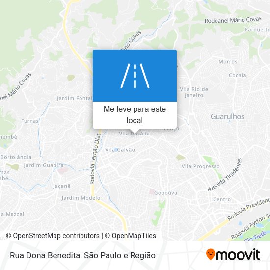 Rua Dona Benedita mapa