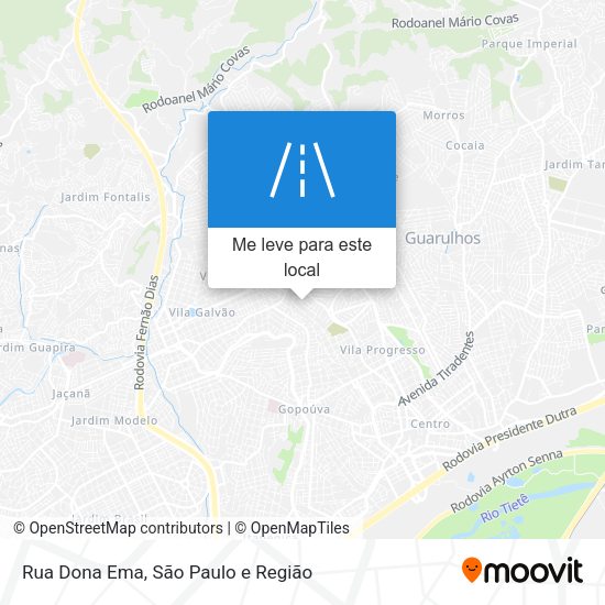 Rua Dona Ema mapa