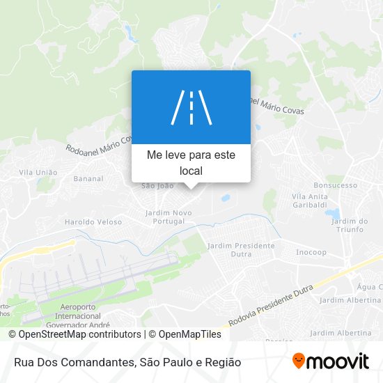Rua Dos Comandantes mapa