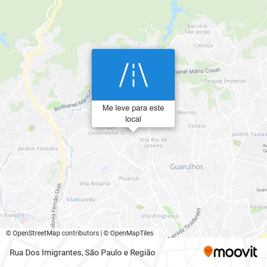 Rua Dos Imigrantes mapa