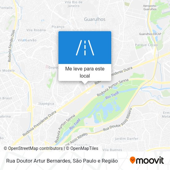 Rua Doutor Artur Bernardes mapa