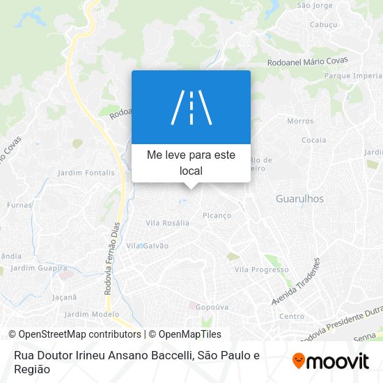 Rua Doutor Irineu Ansano Baccelli mapa