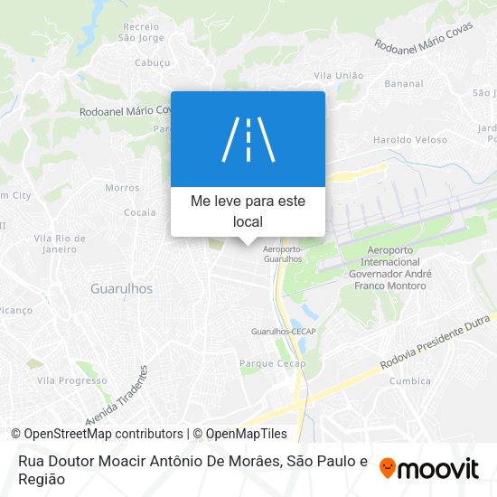 Rua Doutor Moacir Antônio De Morâes mapa