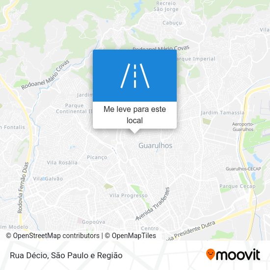 Rua Décio mapa