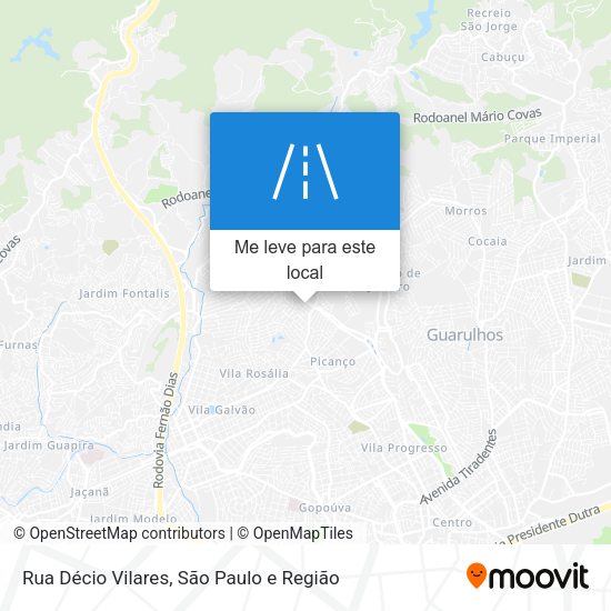 Rua Décio Vilares mapa