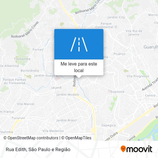 Rua Edith mapa
