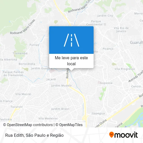 Rua Edith mapa