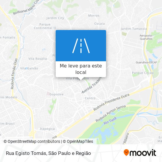 Rua Egisto Tomás mapa