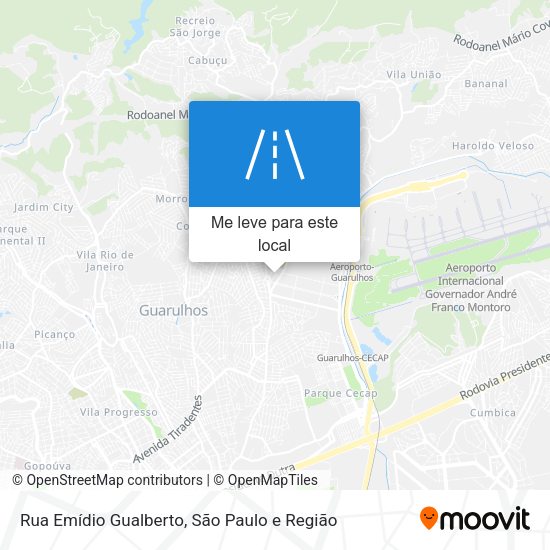 Rua Emídio Gualberto mapa
