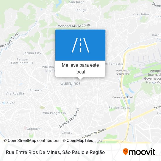 Rua Entre Rios De Minas mapa