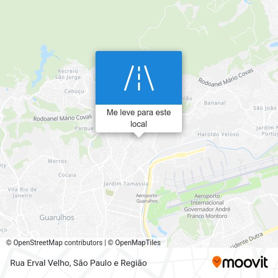Rua Erval Velho mapa