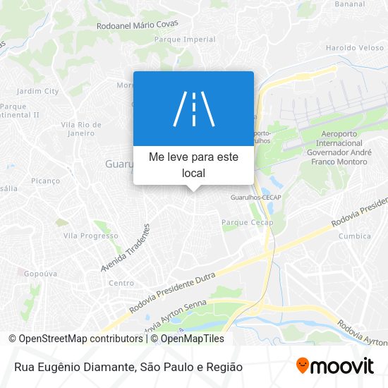 Rua Eugênio Diamante mapa