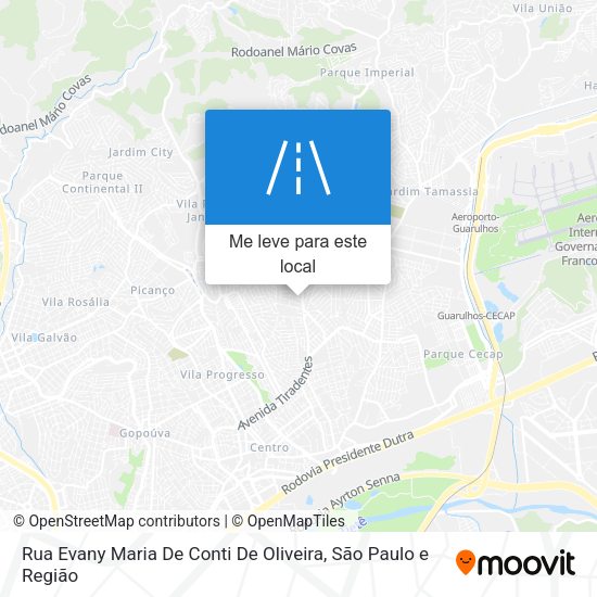 Rua Evany Maria De Conti De Oliveira mapa