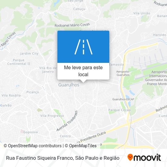 Rua Faustino Siqueira Franco mapa