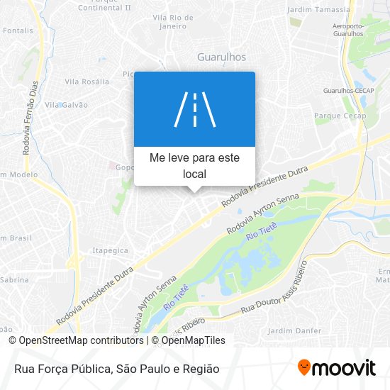 Rua Força Pública mapa