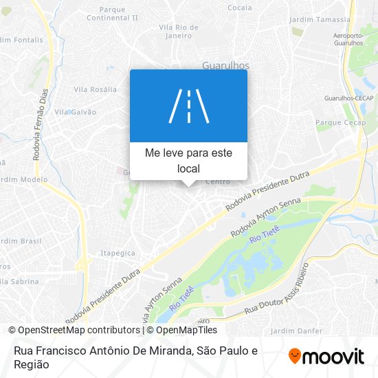 Rua Francisco Antônio De Miranda mapa