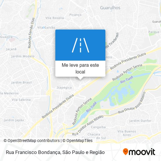 Rua Francisco Bondança mapa