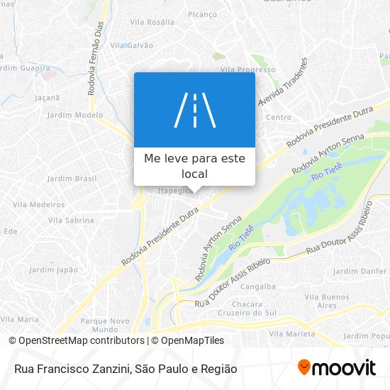 Rua Francisco Zanzini mapa