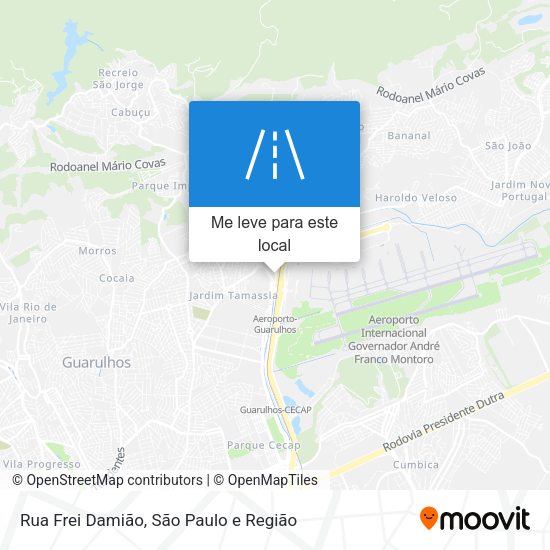 Rua Frei Damião mapa