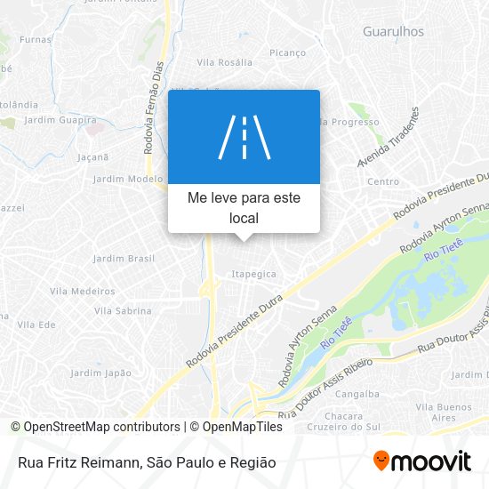 Rua Fritz Reimann mapa