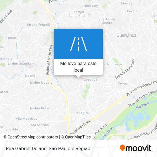 Rua Gabriel Delane mapa